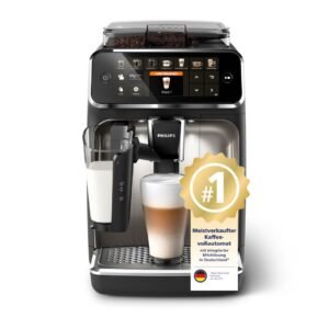 Philips Series 5400 LatteGo Fully Automatic Coffee Machine – 12 Drinks, TFT Touch Display, Built-in Grinder, EP5441/50 Black