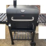 CosmoGrill Outdoor XL Charcoal Smoker BBQ Grill – Adjustable Charcoal Pan, Built-in Thermometer, 2 Side Tables, Chimney & Wheels – Portable Garden Barbecue Smoker photo review