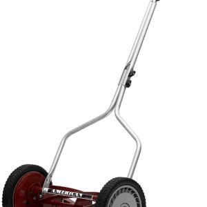 American Lawn Mower Company 14″ (35.6 cm) 4-Blade Manual Reel Mower – 5-Position Height, 20 lb (9.1 kg)