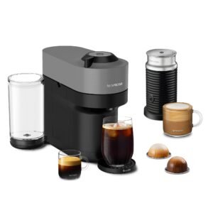 Nespresso Vertuo Pop+ Coffee & Espresso Maker by Breville – Coconut White | 5 Brew Sizes, 0.74L Removable Tank, Compact & Sustainable Design