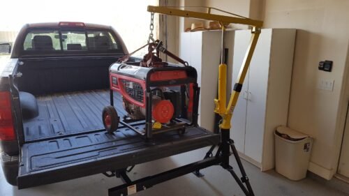 MAXXHAUL 70238 Hitch-Mounted Hydraulic Truck Crane – 1000 lb (454 kg) Capacity, Swivel Lift Arm, Adjustable Boom (500/750/1000 lb) photo review