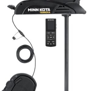 Minn Kota 1358356 Terrova 55 lb Thrust Bow-Mount Trolling Motor with Spot-Lock®, Dual Spectrum CHIRP Sonar, Wireless Remote, 54″ Shaft, Freshwater