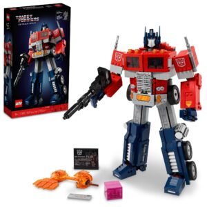 LEGO Icons Optimus Prime Transformers Set 10302 – 2-in-1 Robot and Truck Collectible Model Kit for Adults with Weapons & Accessories – Build & Display Autobot Leader – 1,508 Pieces