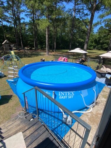 Intex 28167EH Easy Set Inflatable Pool Set – 15ft (4.57m) x 48in (122cm) Round Above Ground Pool with 1,000 GPH Pump, Ladder, Cover & Ground Cloth – 3,736 Gallon (14,141L) Capacity – 3-Ply PVC photo review