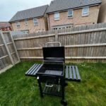 CosmoGrill Outdoor XL Charcoal Smoker BBQ Grill – Adjustable Charcoal Pan, Built-in Thermometer, 2 Side Tables, Chimney & Wheels – Portable Garden Barbecue Smoker photo review