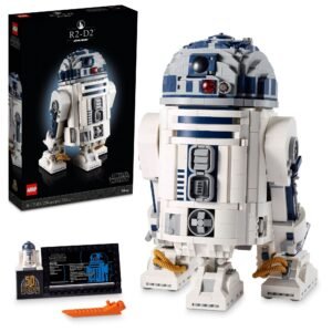 LEGO Star Wars R2-D2 75308 Droid Building Set for Adults, Collectible 3D Display Model with Info Plaque and Hidden Lightsaber, 2314 Pieces