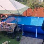 Intex 9.8ft x 6.6ft x 29.5in (300cm x 201cm x 75cm) Rectangular Above Ground Pool with Metal Frame & Flow Control Valve – Easy Setup Family Backyard Pool – 4,500L Capacity – Blue photo review