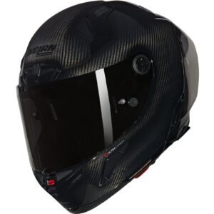 Nolan X-804 RS Ultra Carbon Puro Motorcycle Helmet - Black Carbon Silver Only In ElectoGb